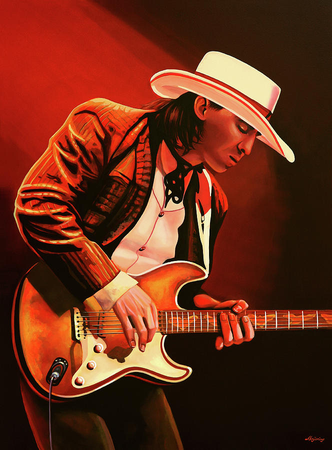 Stevie Ray Vaughan Painting - Stevie Ray Vaughan painting by Paul Meijering