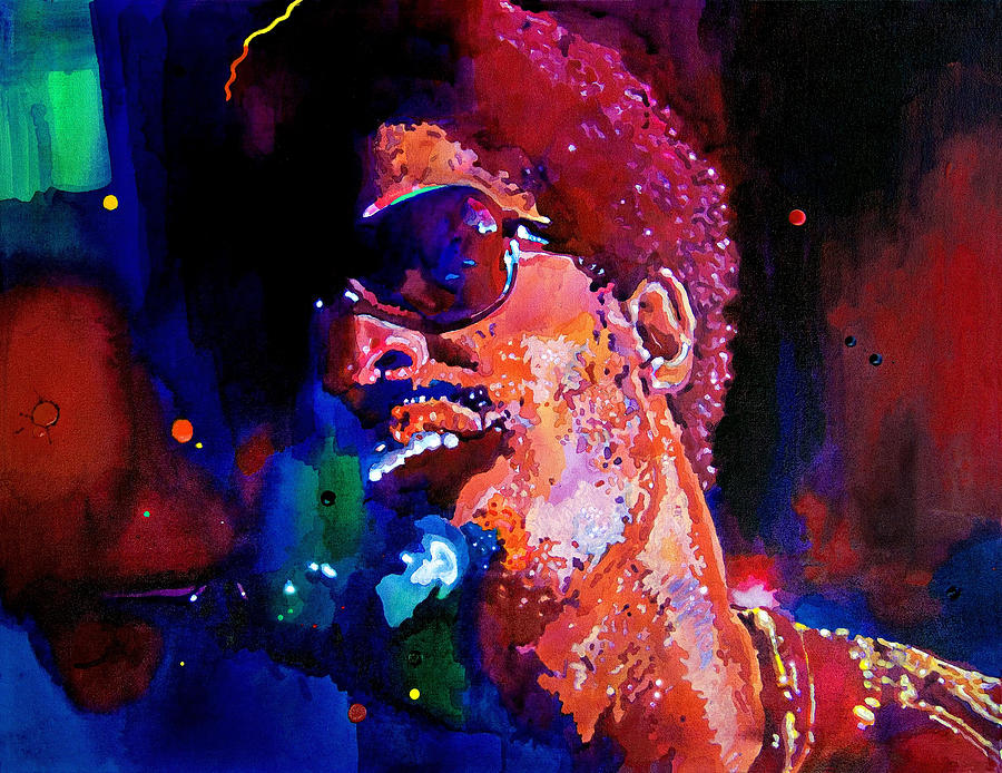 Stevie Wonder Painting by David Lloyd Glover