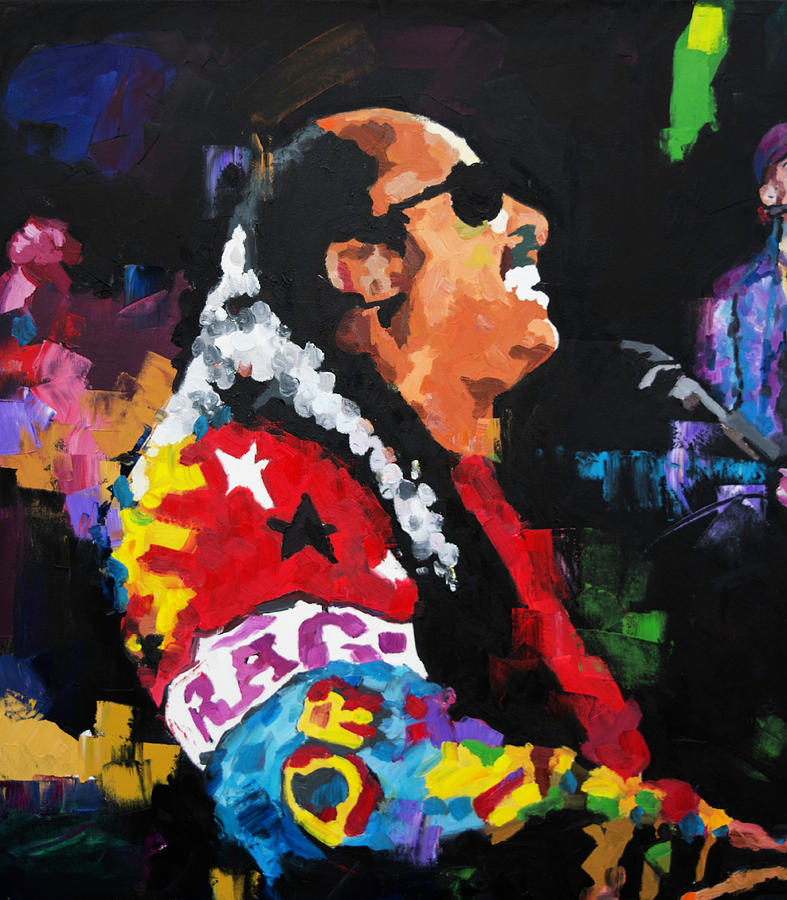 Stevie Wonder Painting - Stevie Wonder Live by Richard Day