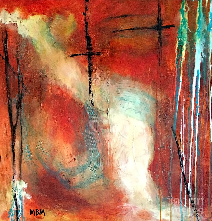 Sticks and Stones Painting by Mary Mirabal