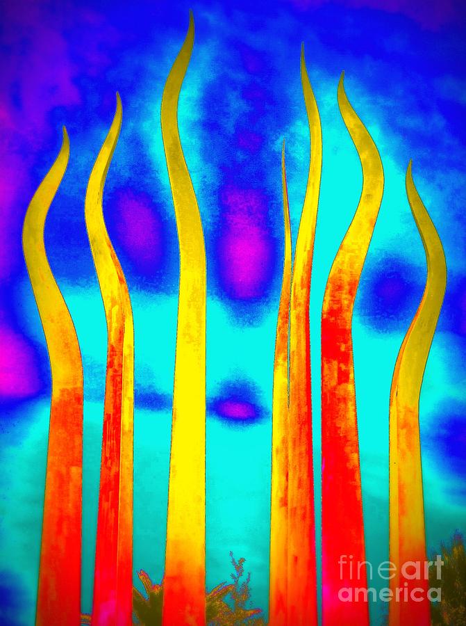 Sticks Of Fire Abstract Photograph