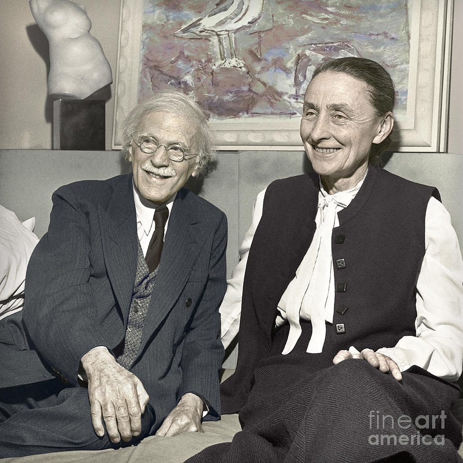 Stieglitz And Okeeffe At American Place Gallery Photograph