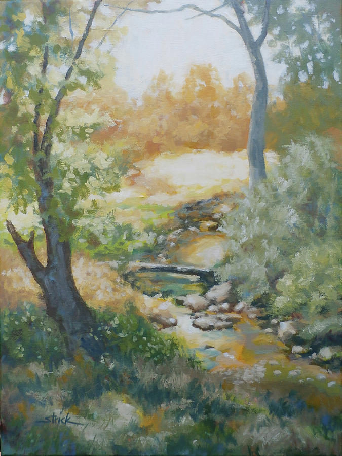 Landscape Painting - Still Brook by Carol Strickland Landscape Painting - Still Brook by Carol Strickland