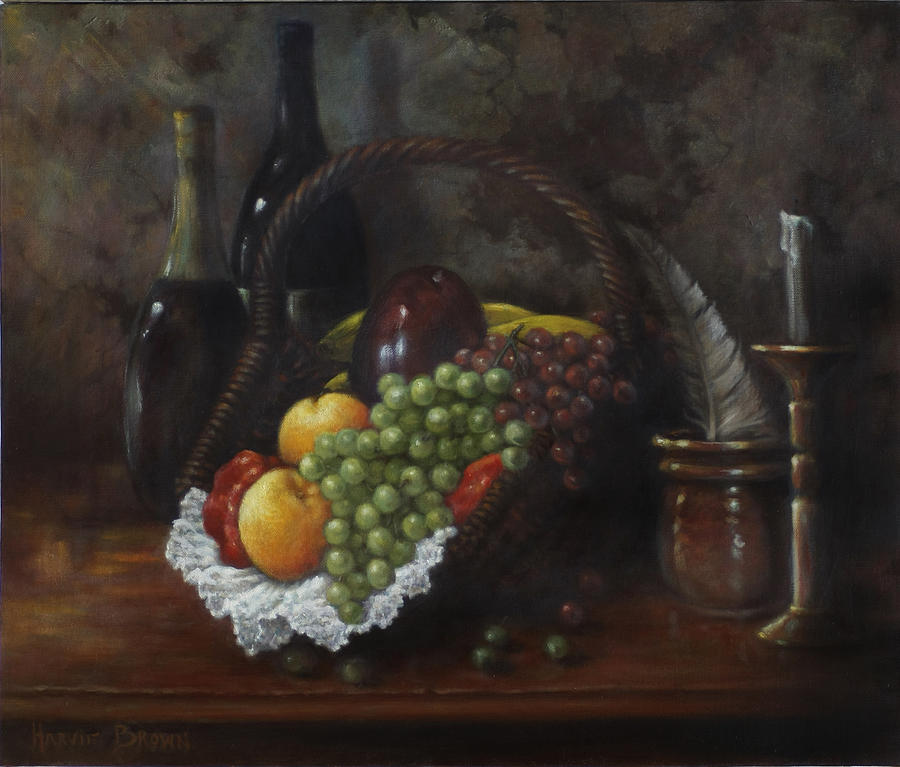 Grape Painting - Still Life 1 by Harvie Brown