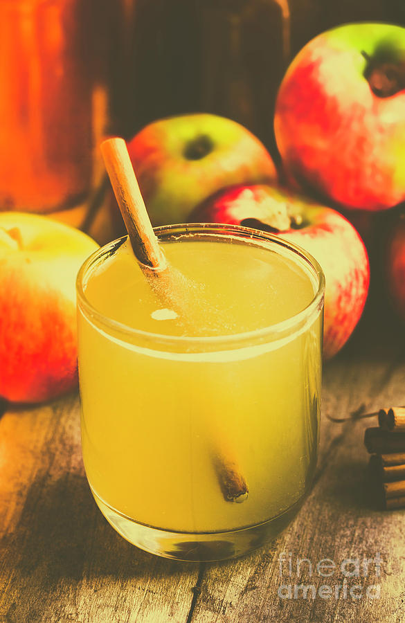 Juice Photograph - Still life apple cider beverage by Jorgo Photography