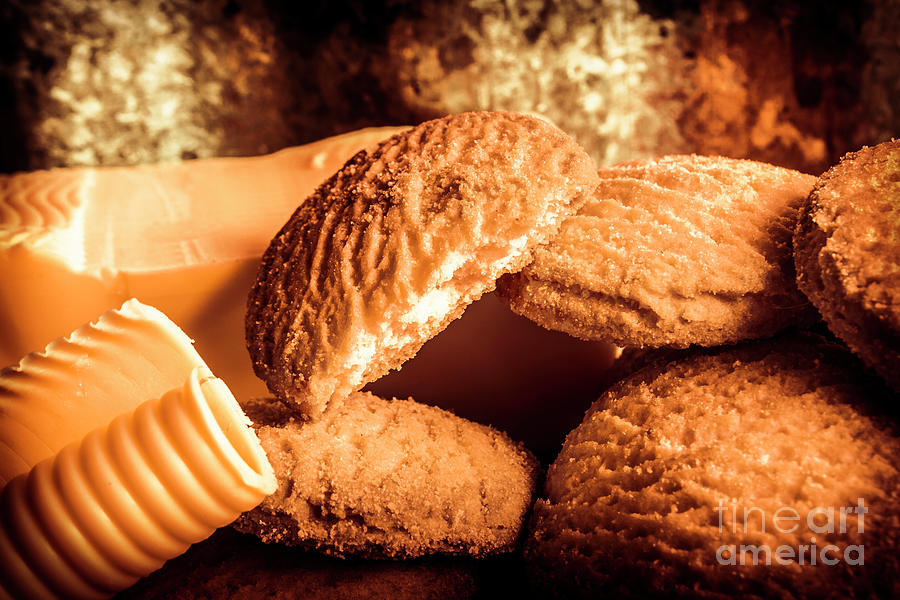 Cookie Photograph - Still life bakery art. Shortbread cookies by Jorgo Photography