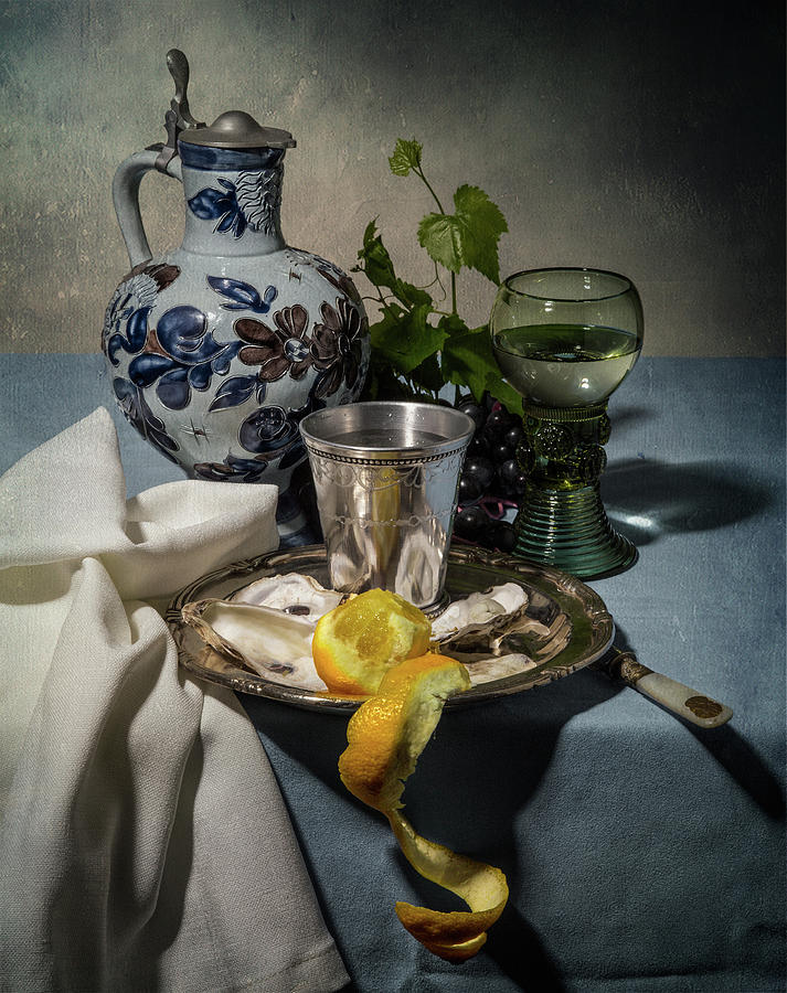 Still Life Blue and Lemmon Photograph by Levin Rodriguez