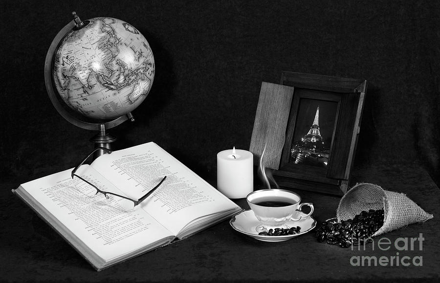 Still Life BW Coffee Photograph by Cecil Fuselier