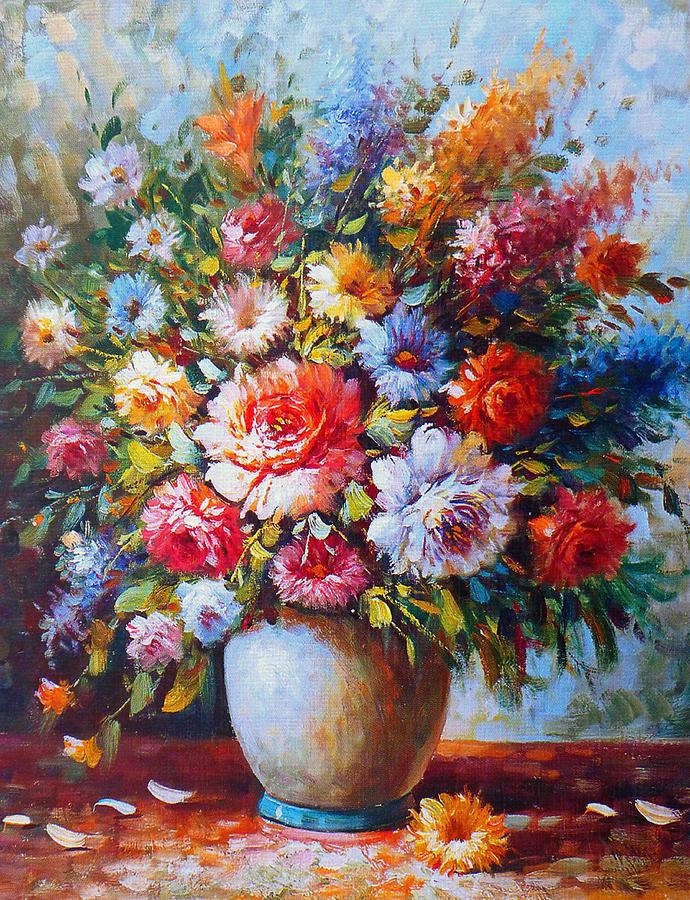 colorful flower paintings