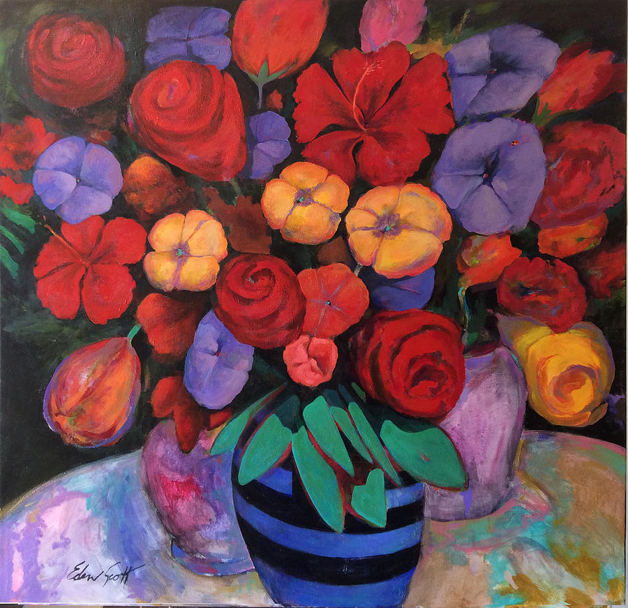 Flower Painting - Still life by Eden Scott