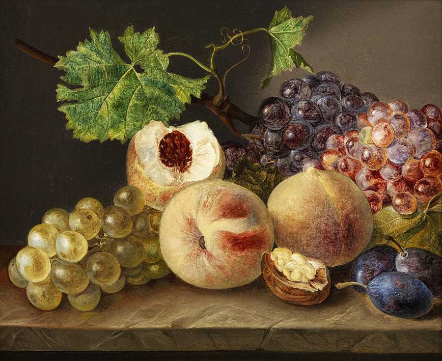 Fruit Painting - Still Life by Franz Xaver Pette 