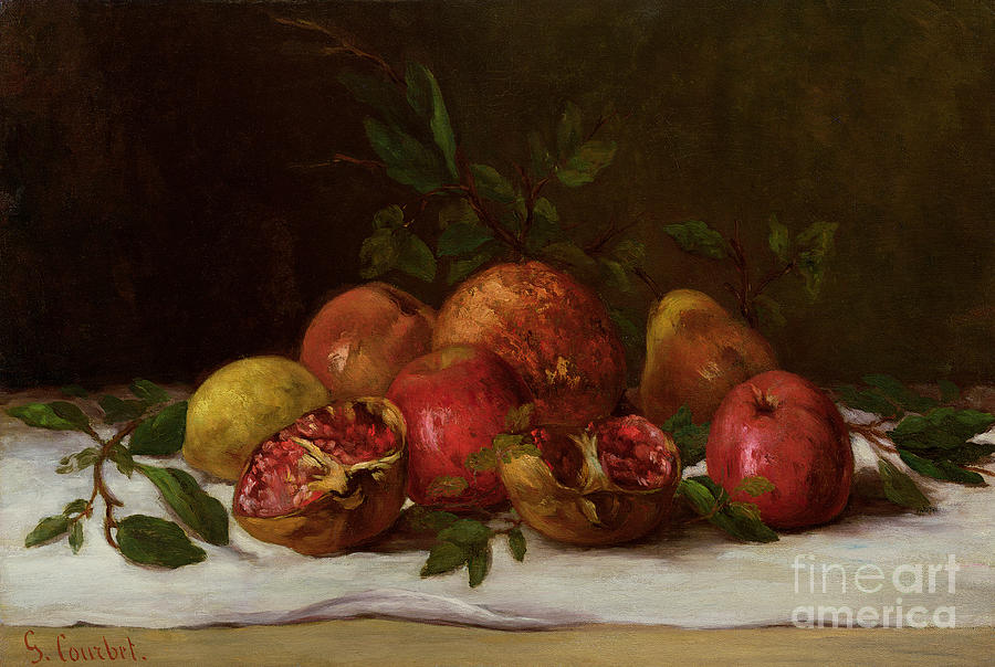 Apple Painting - Still Life by Courbet by Gustave Courbet