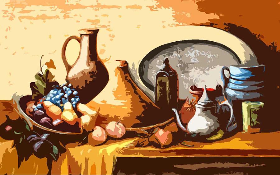 Still Life In Morocco Painting by Patricia Rachidi