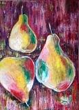Still life in the form of pears  Painting by Sam Shaker