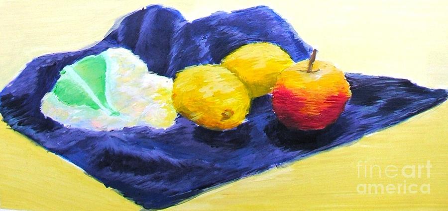 Cauliflower Painting - Still Life by Nyna Niny