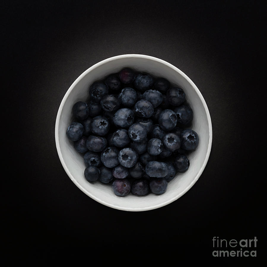 Blueberry Photograph - Still life of a bowl of Blueberries. by Phill Thornton