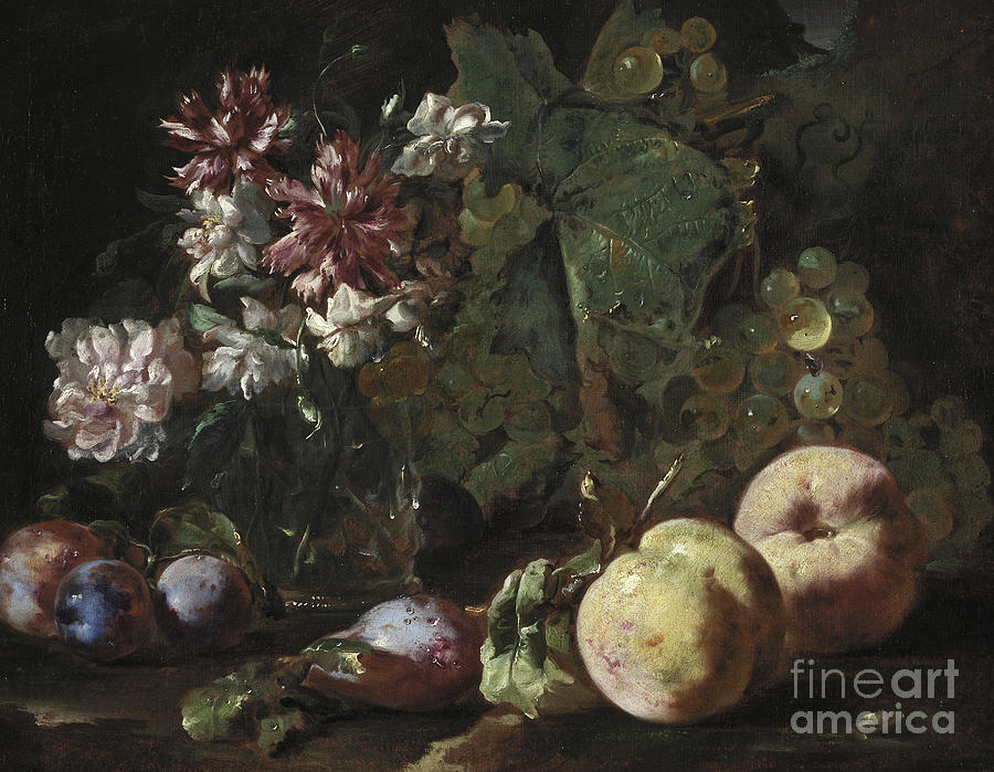 Still Life of Fruit and Flowers Painting by Abraham Brueghel