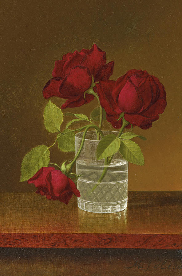Still Life of Roses Painting by Martin Johnson Heade