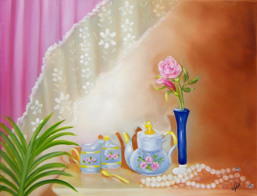 Still Life of Tea Pot Painting by Joni McPherson