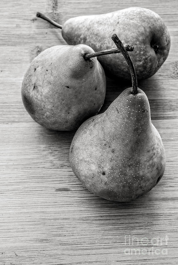 Still Life Of Three Pears Photograph