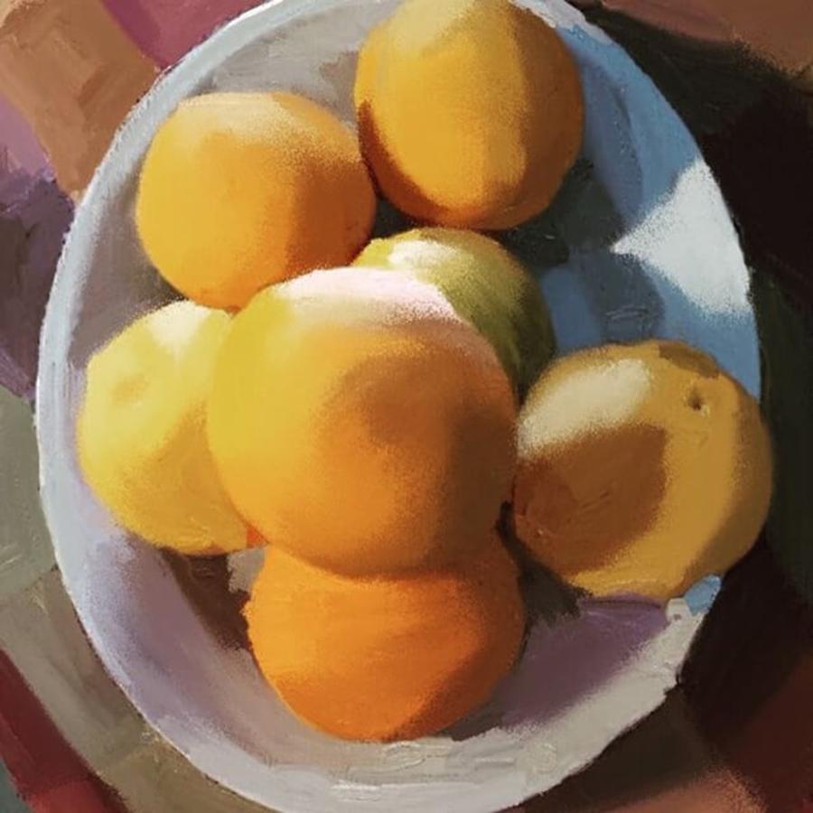 Still Life Oranges On A Plate Photograph by Melissa Abbott