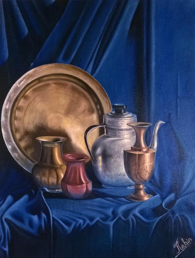 still life drapery painting