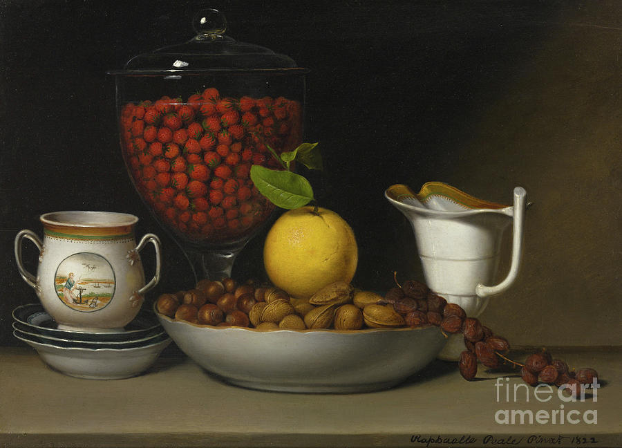 Still Life Painting - Still Life   Strawberries, Nuts by Raphaelle Peale