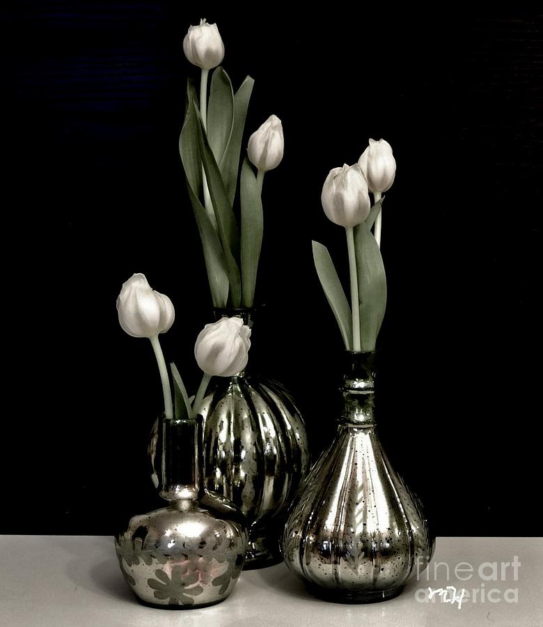 Still Life Tulips in Vases Photograph by Marsha Heiken