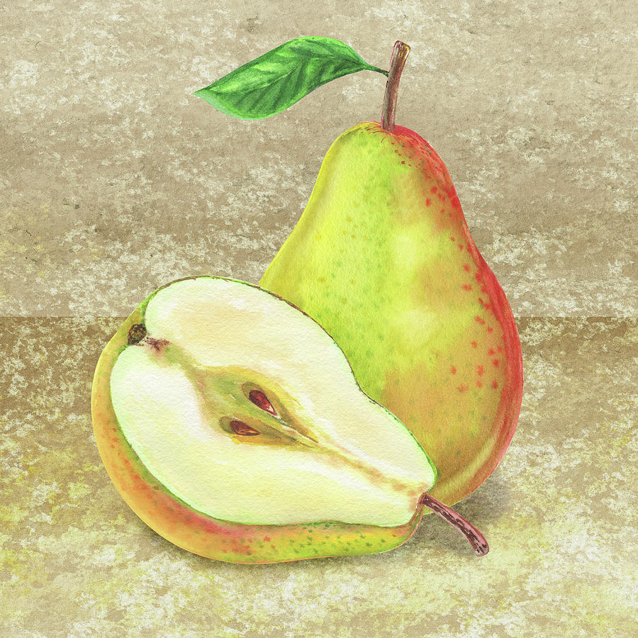 Still Life Wit Pear Painting by Irina Sztukowski