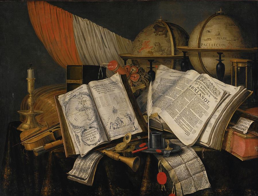 Still Life With A Candlestick Painting by Edwaert Collier