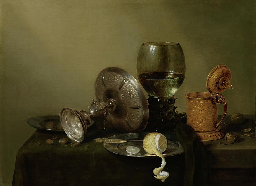 Vintage Painting - Still Life With A Gilded Beer Tankard by Mountain Dreams