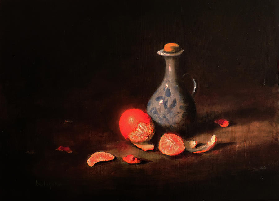 Still life with a little Dutch jug Painting by Barry Williamson
