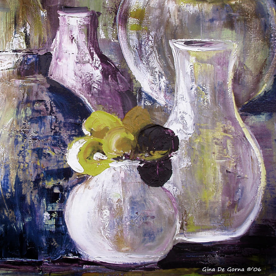 Still Life with a Yellow Flower Painting by Gina De Gorna