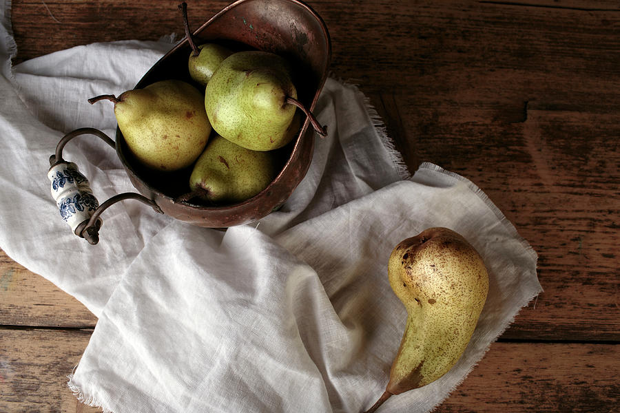 Still-life With Arrangement Of Pears Photograph