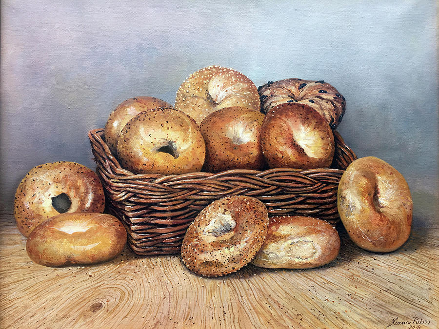 Still Life With Bagels Painting