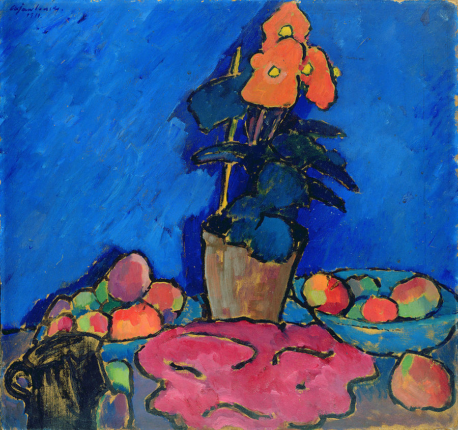 Jar Painting - Still Life with Begonia by Alexei Jawlensky