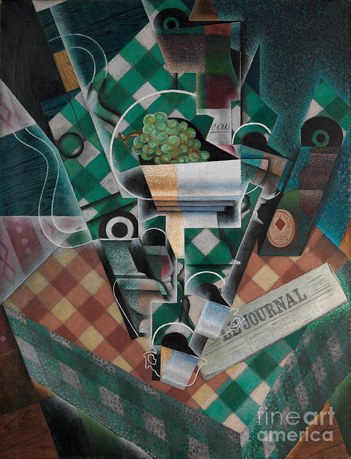 Juan Gris Painting - Still Life with Checked Tablecloth by Celestial Images