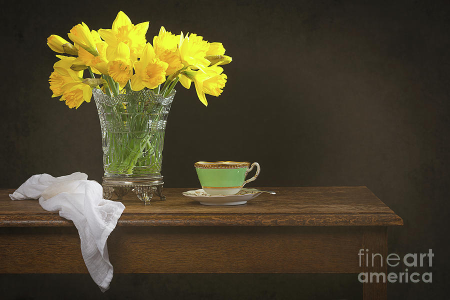 Spring Photograph - Still Life With Daffodils by Amanda Elwell