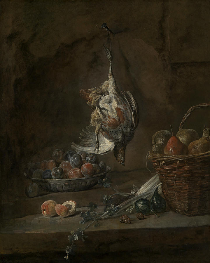 Still Life with Dead Pheasant Painting by Jean-Baptiste-Simeon Chardin