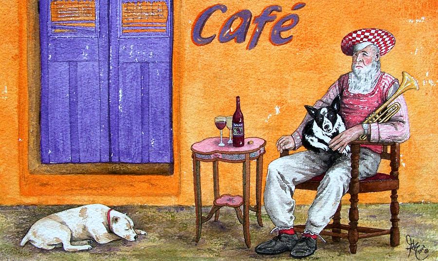 Still Life With Dogs and Music Painting by Gale Cochran-Smith