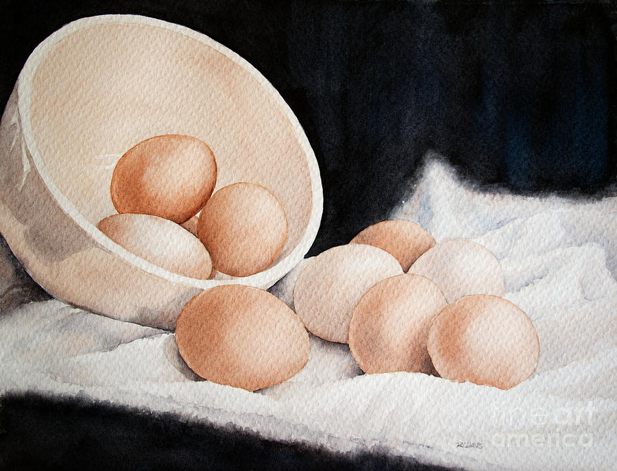 Still Life with Eggs Painting by Rebecca Davis