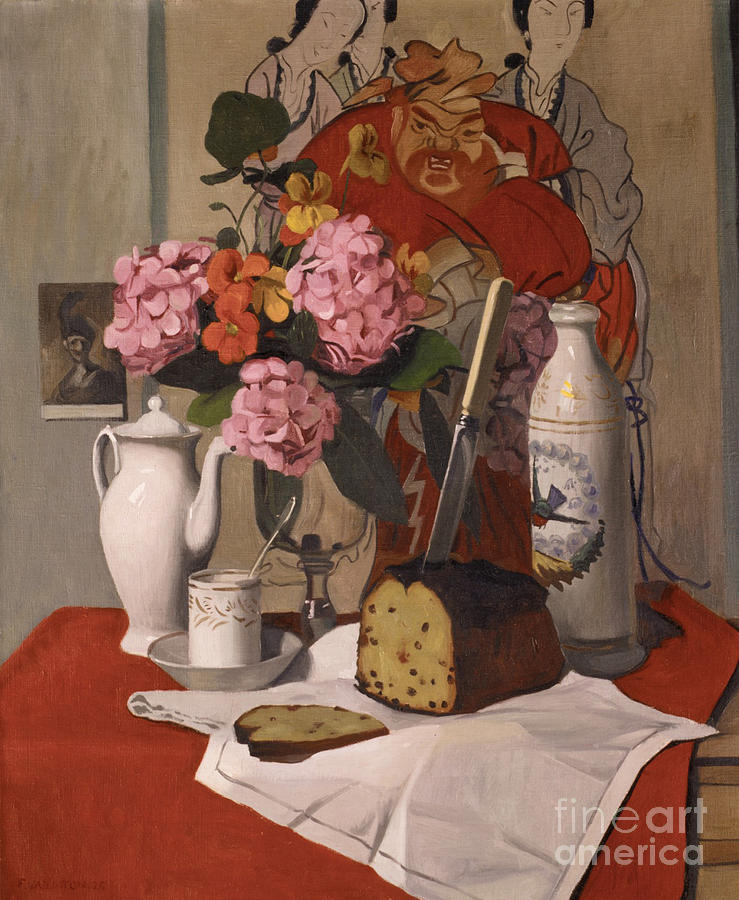 Still Life Painting - Still Life with Flowers, 1925 by Felix Vallotton