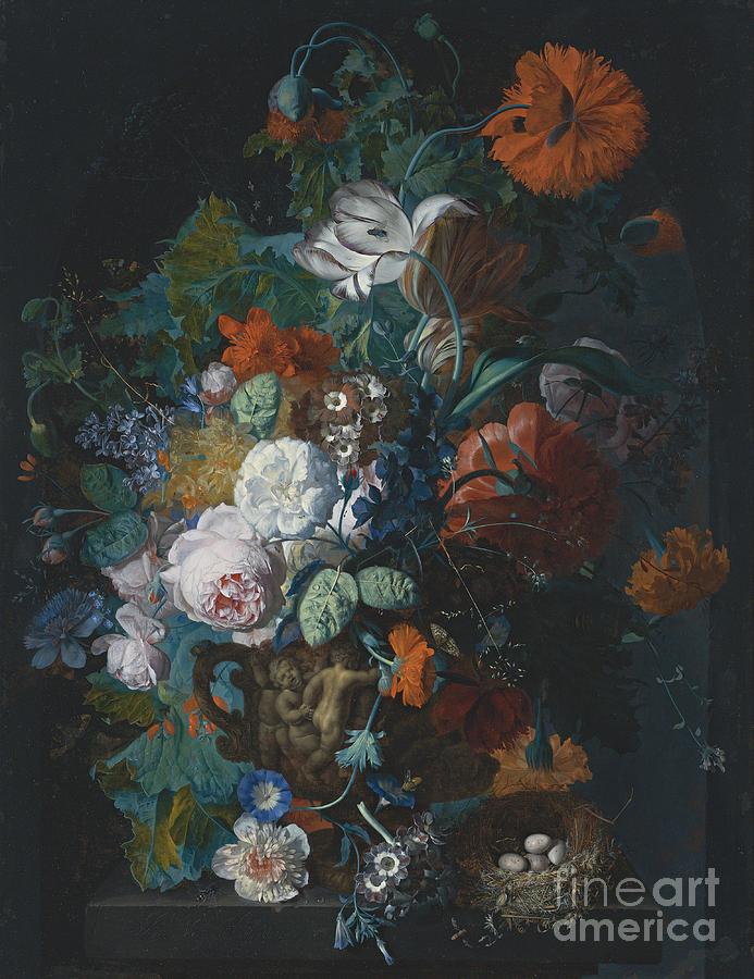 Still Life with Flowers Painting by Celestial Images