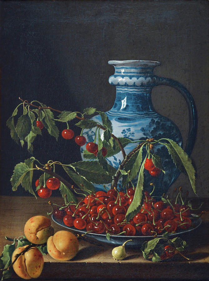 Still Life with Fruit and Jug Painting by Luis Egidio Melendez