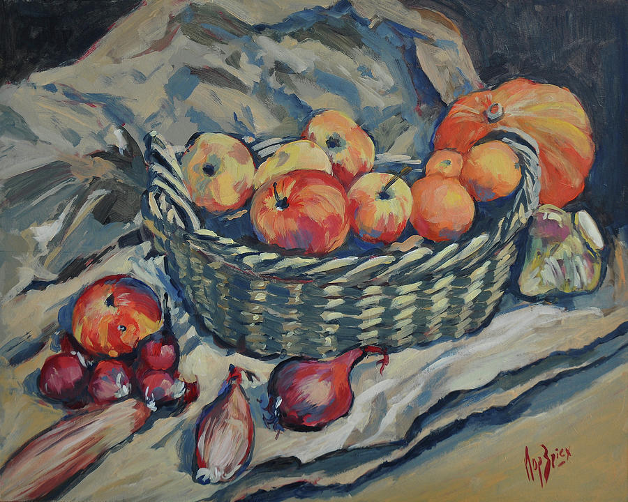 Still life with fruit and vegetables Painting by Nop Briex