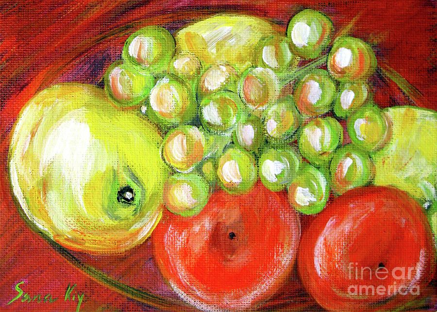 Still Life with Fruit. Painting Painting by Oksana Semenchenko