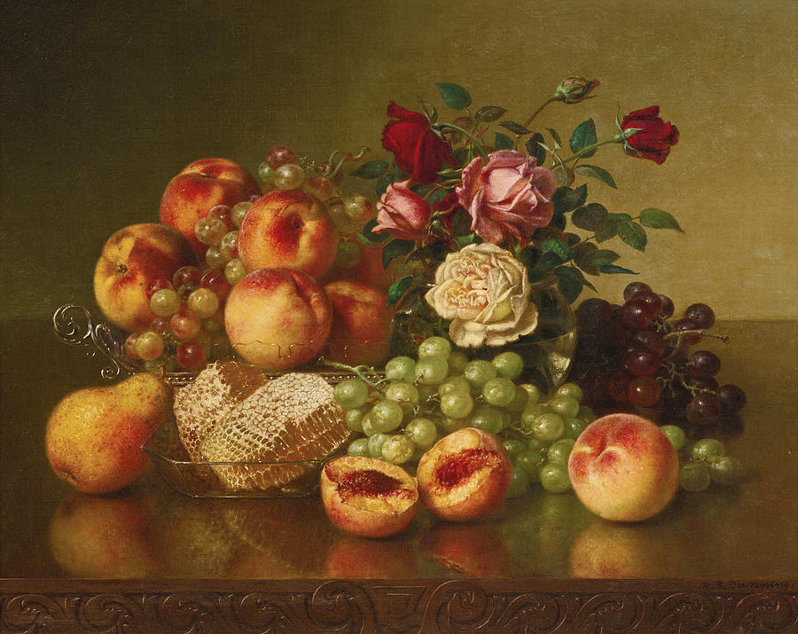 Still Life with Fruit Painting by Robert Spear Dunning