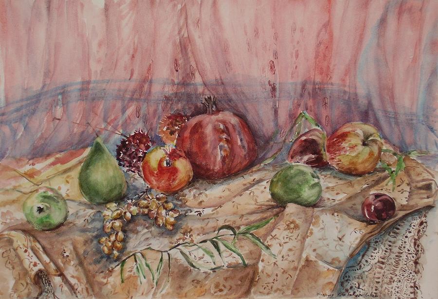 Still life with fruits Painting by Rita Fetisov