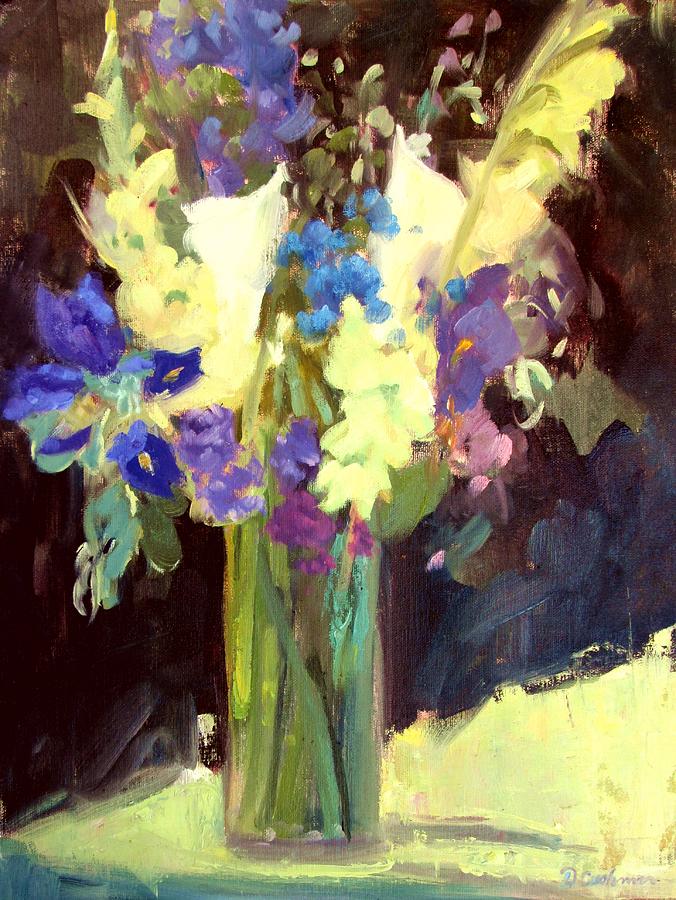 Still Life With Gladiolas Painting By Deborah Cushman - Fine Art America