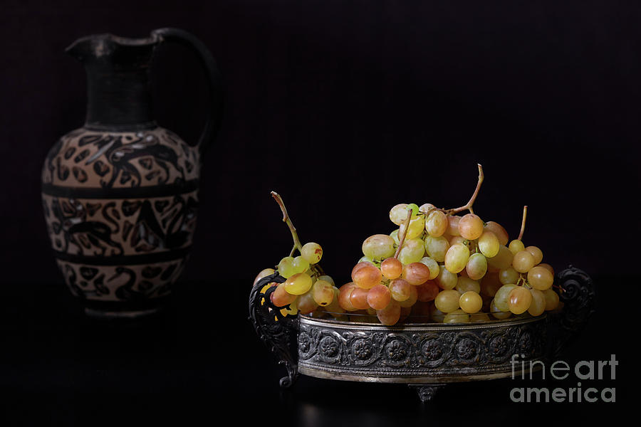 Etruscan Photograph - Still Life With Grapes by Corina Daniela Obertas